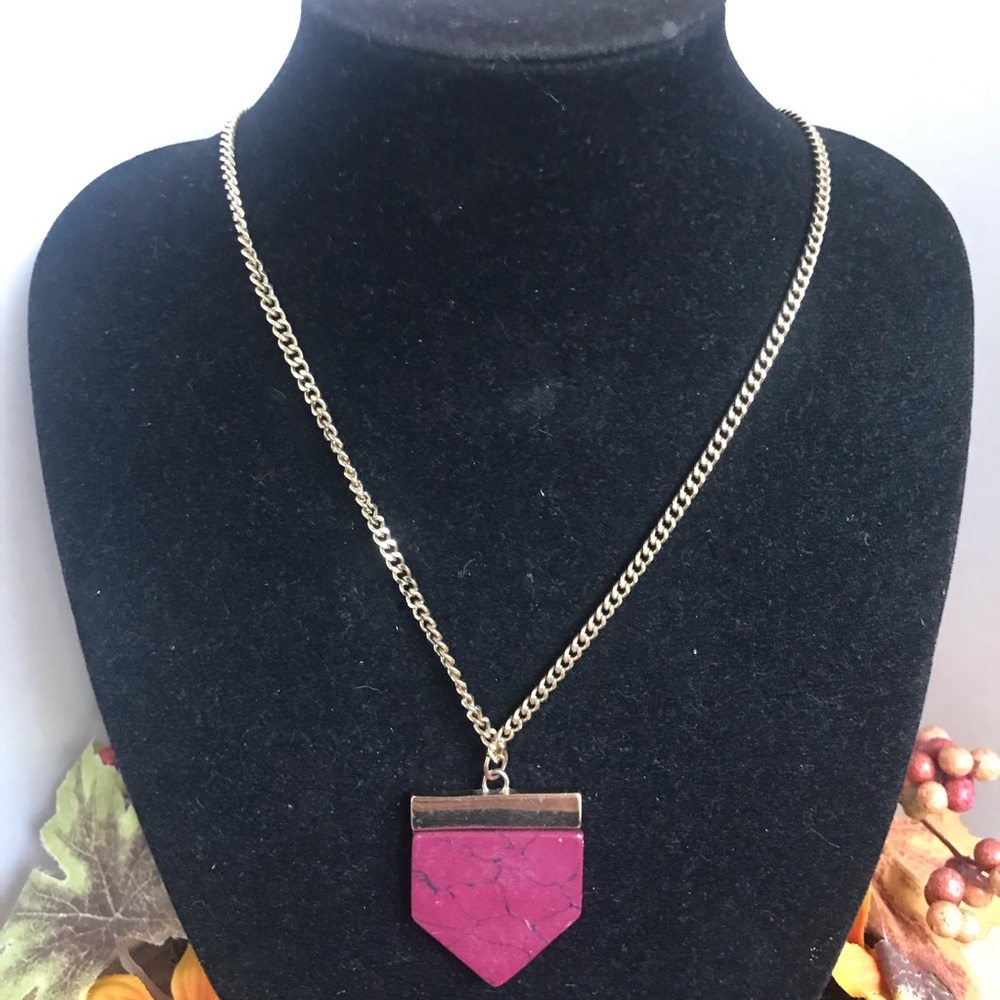 OPIA Faux Stone Pendant Necklace